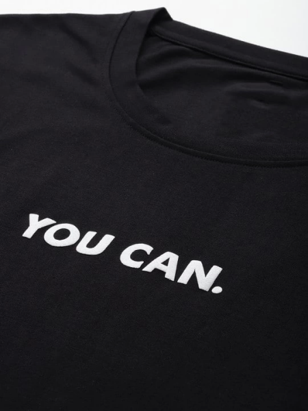 Baskılı Oversize T-shirt - Siyah