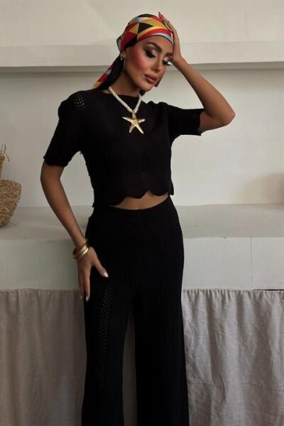 Triko Bluz Pantolon İkili Takım 10084-025