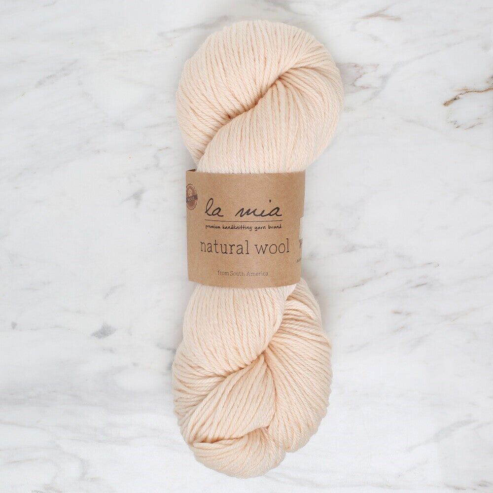 La Mia Natural Wool Krem El Örgü İpi - L289 - 34394