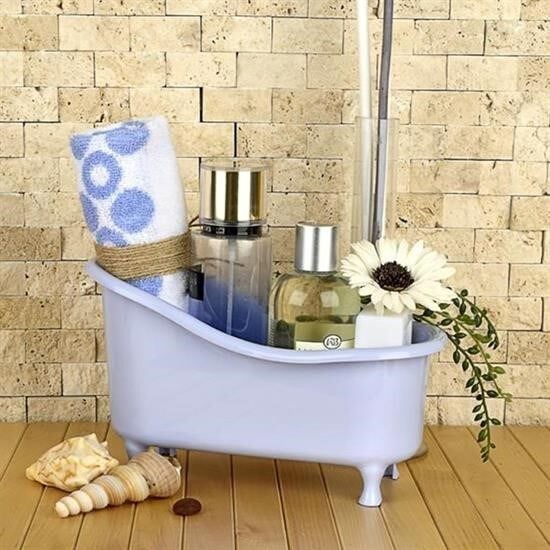 BUFFER® Dekoratif Mini Küvet Şeklinde Çok Amaçlı Banyo Düzenleyici Sepet