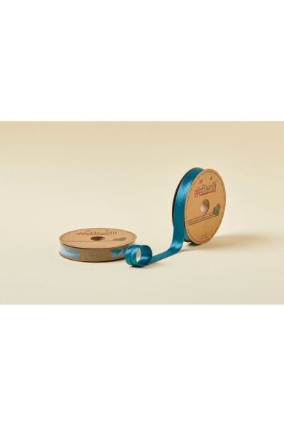 Biye Saten Katlı 082 Petrol 2 cm 25 Metre %100 Polyester