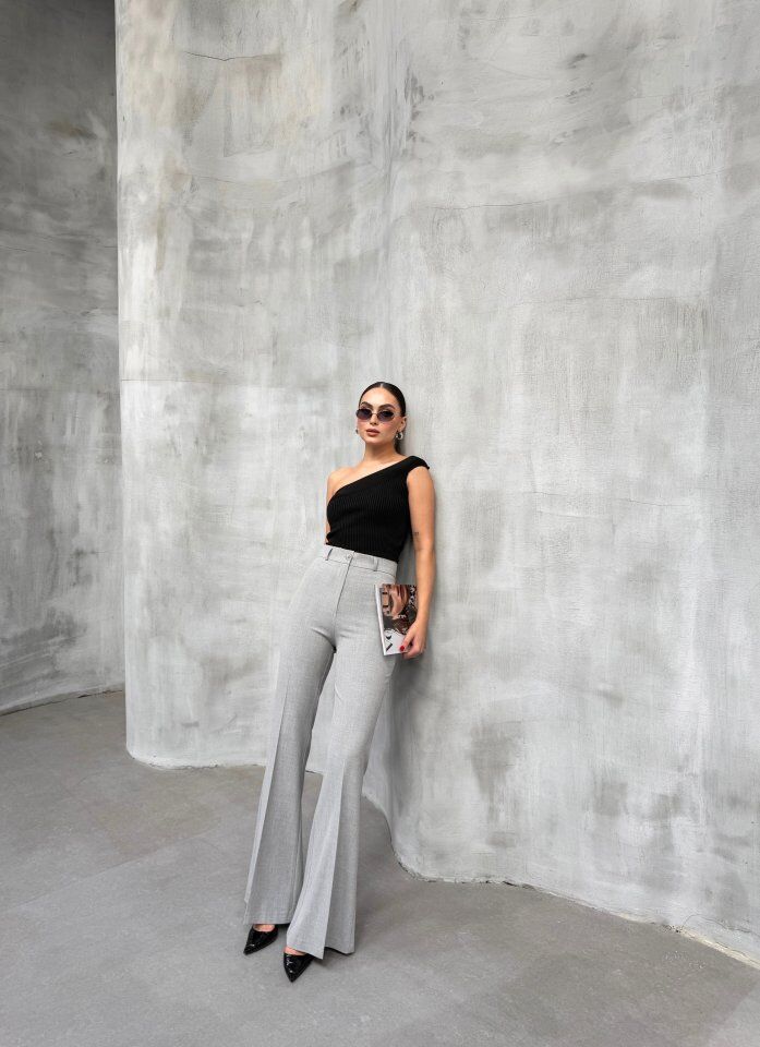 230 Gr Poly Viscose Full Lycra İspanyol Paça Pantolon