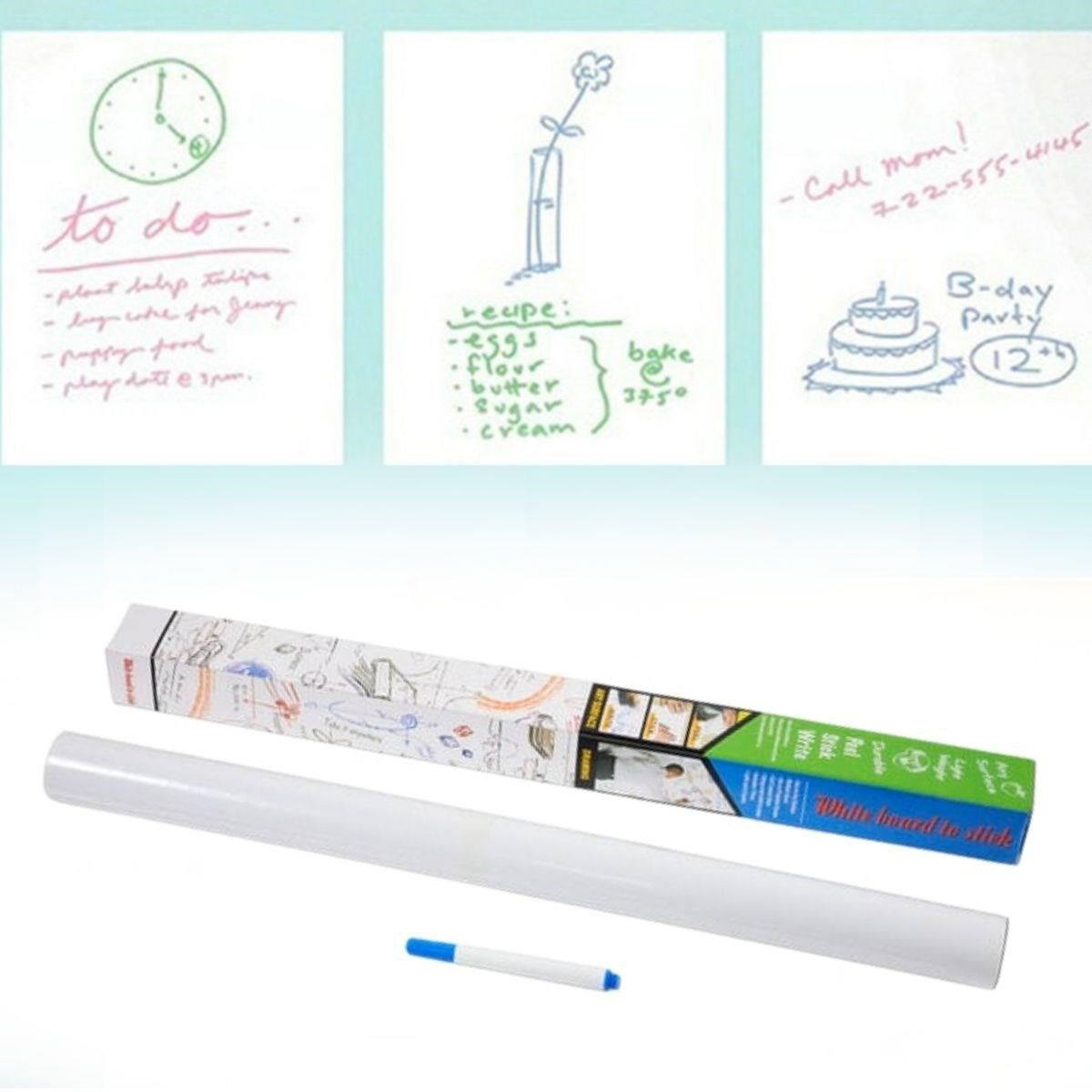 BUFFER® Silinebilir Kalemli Sticker Duvara Yapışabilen Yazı Tahtası 60x100 cm
