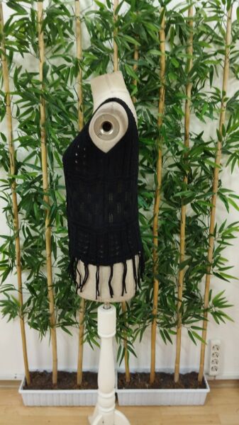 Kadın Askılı Yuvarlak Yaka önden Düğmelipüsküllü Triko Bluz