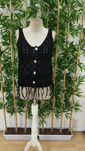 Kadın Askılı Yuvarlak Yaka önden Düğmelipüsküllü Triko Bluz