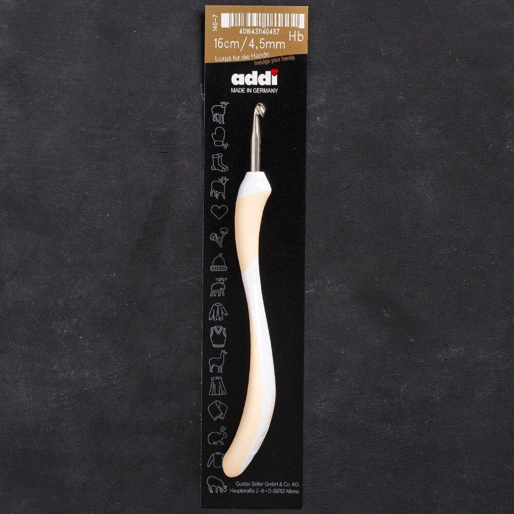 Addi Swing 4,5mm 16cm Bej Ergonomik Yün Tığ - 140-