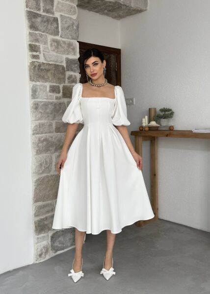 Benjamin Çan Etekli Midi Boy Elbise