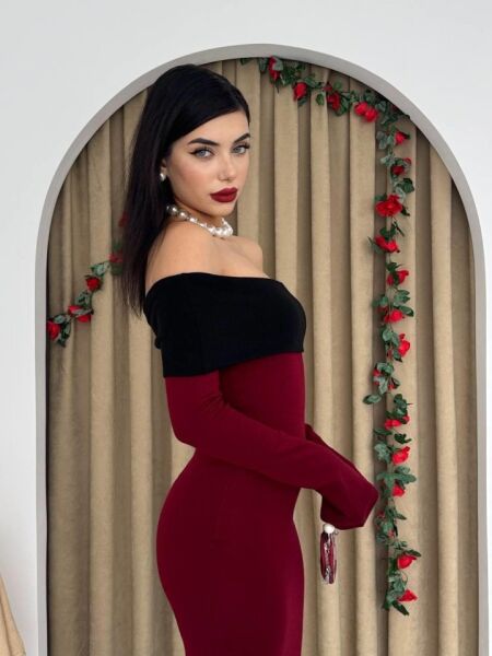 Leonidas Madonna Yaka Elbise