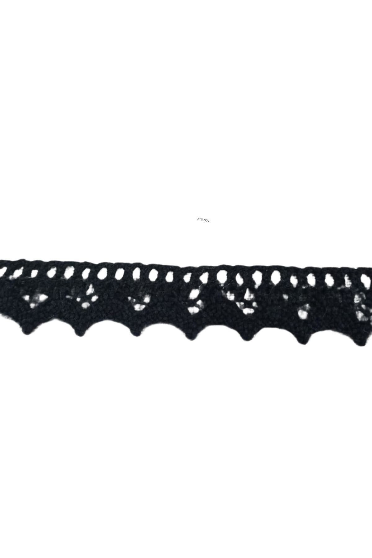 Kopanaki Dantel en 1,5 cm Siyah 1 Metre