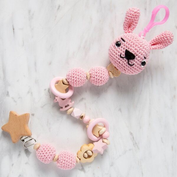 Loren 2 li Mavi Plastik Emzik Zinciri Klipsi