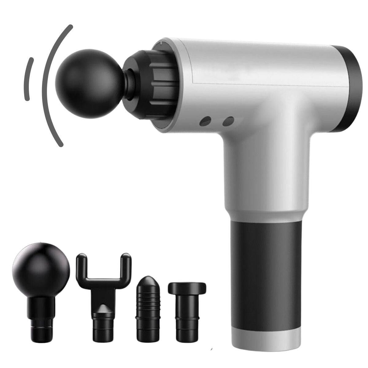 BUFFER® 6 Farklı Seviyeli Titreşimli 4 Farklı Başlıklı Büyük Boy Masaj Tabancası
