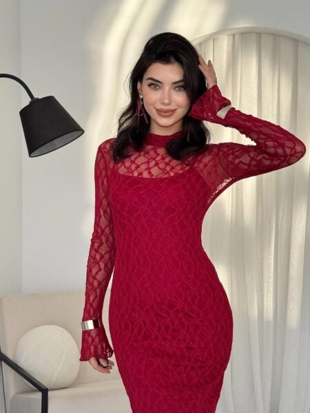 Vedo Çiçek Detaylı Elbise