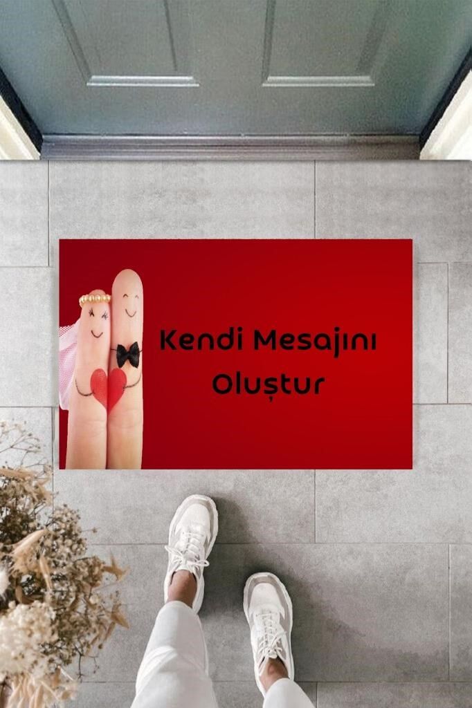 Dijital Baskı Kişiye Özel İç Kapı Dekorasyon Paspas PS11211