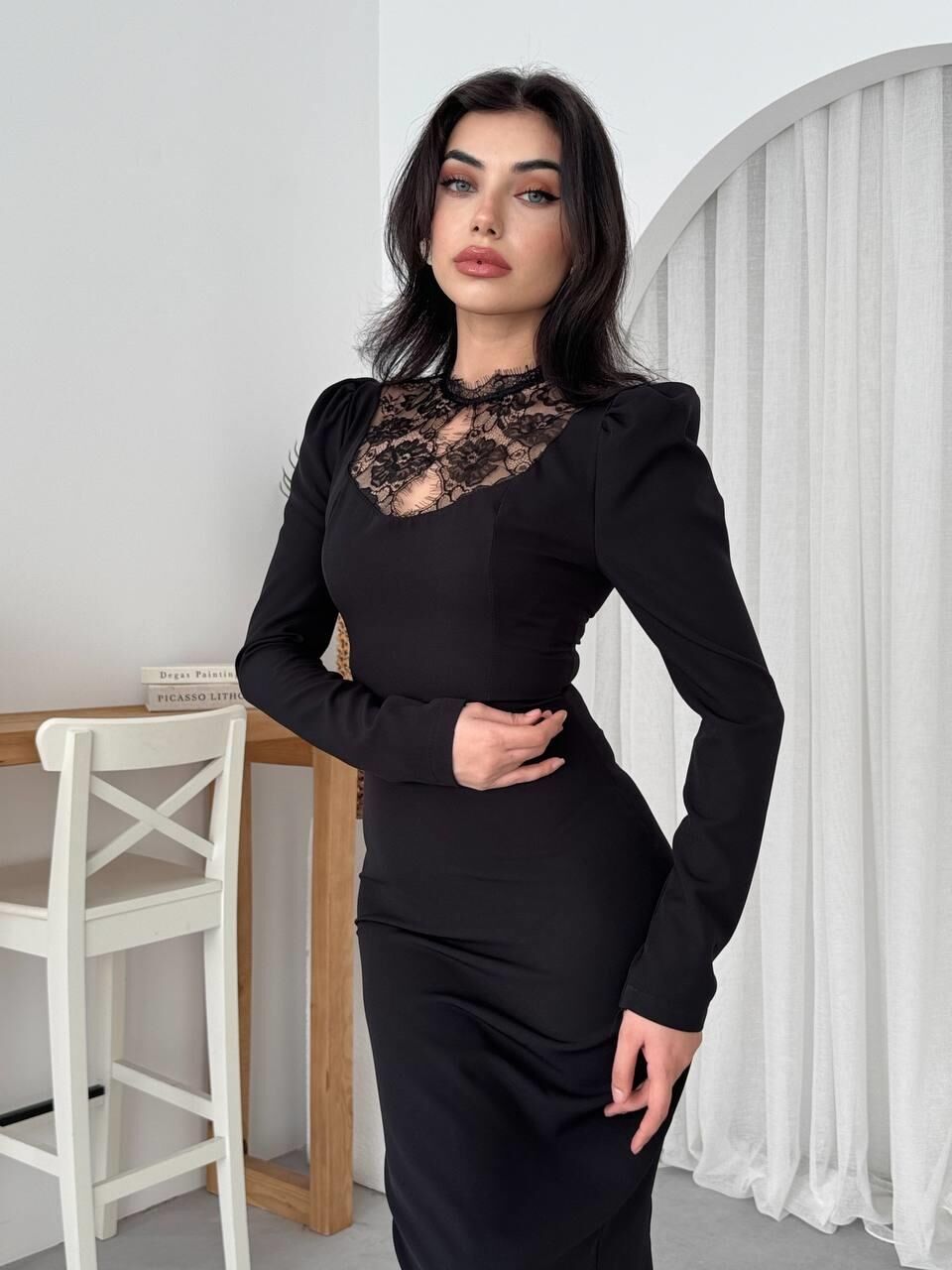 Port Dantel Detay Elbise