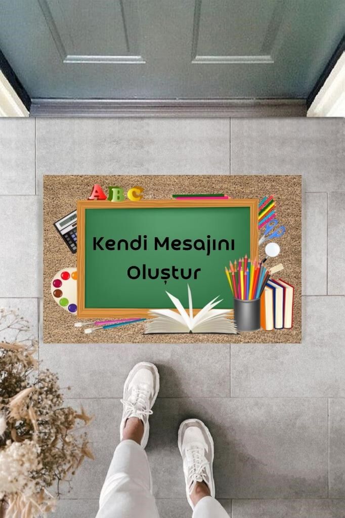 Dijital Baskı Kişiye Özel İç Kapı Dekorasyon Paspas PS11240