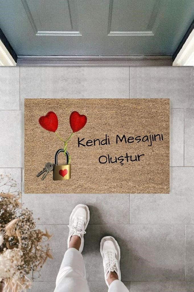 Dijital Baskı Kişiye Özel İç Kapı Dekorasyon Paspas PS11252