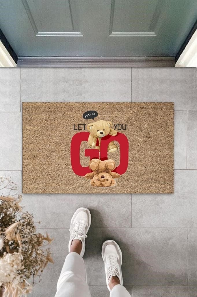 Bej Kapı Önü Paspası Never Let You Go Desen K-3355