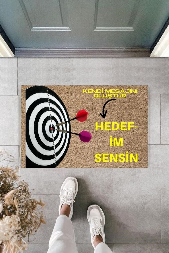 Dijital Baskı Kişiye Özel İç Kapı Dekorasyon Paspas PS11285