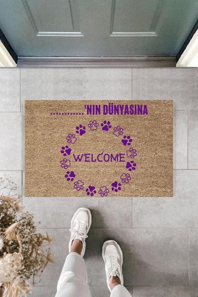 Dijital Baskı Kişiye Özel İç Kapı Dekorasyon Paspas PS11313