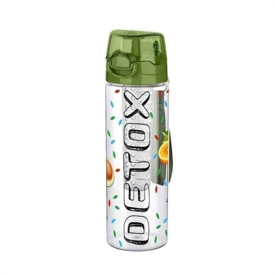 BUFFER® Tutma Saplı Kilitli Kendiliğinden Süzgeçli Kolay Taşınabilir Detoks Sporcu Diyet Matarası