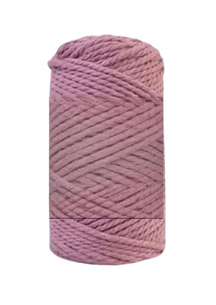 Pamuk Makrome 4 mm İp  Gül Kurusu