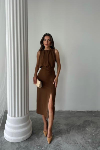 ELBİSE - Kahverengi