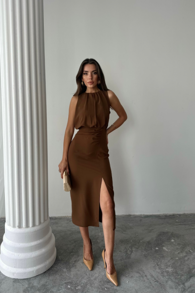 ELBİSE - Kahverengi