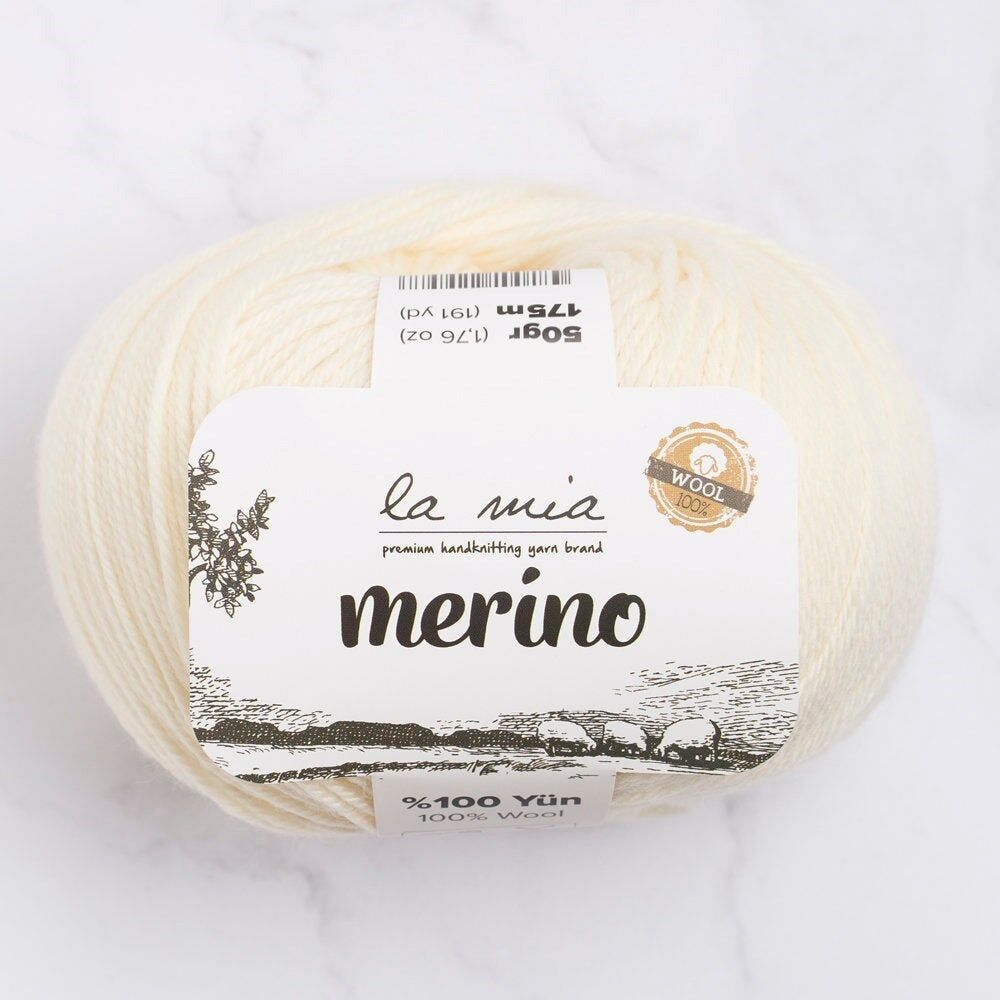 La Mia Merino Krem El Örgü İpi - L081 - 33776