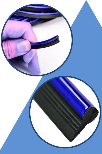 BUFFER® Mavi Araba OtoTrim Dekorasyon Şeridi Kauçuk Elastik Kolay Kurulum 5 metre Şerit Bant