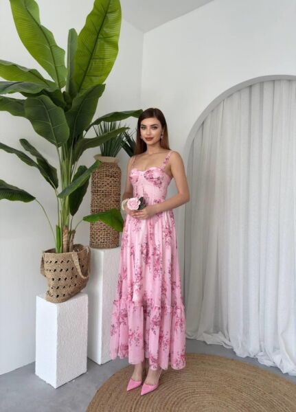 Jame Askılı Elbise