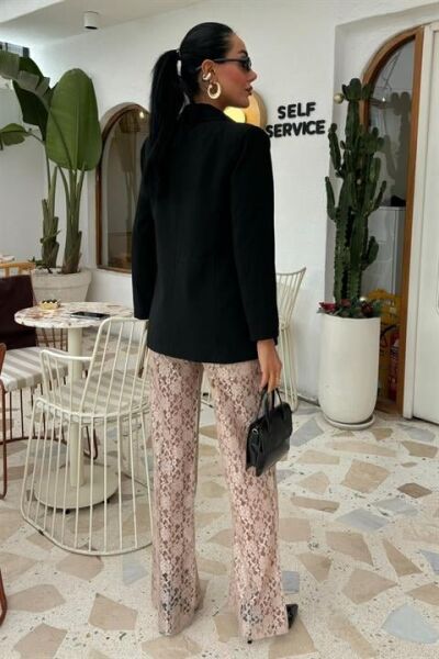 İçi Astarlı Dantel Pantolon 0081