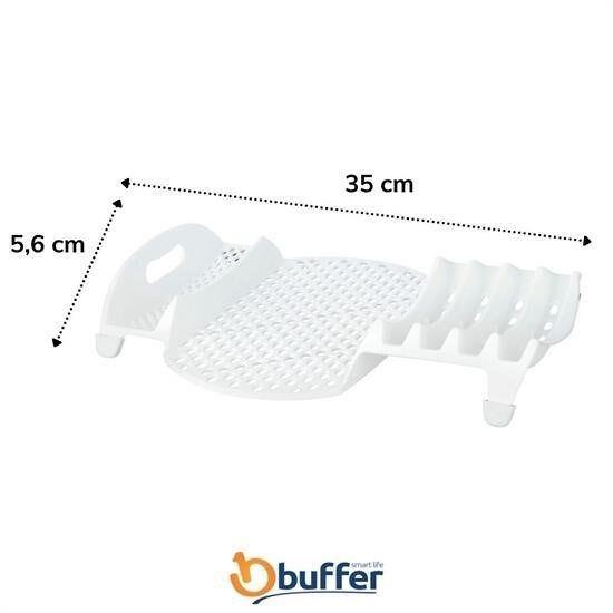 BUFFER® Lavabo Kenarı Fonksiyonel Tezgah Üstü Bardak Tabak Kaşık Kurutmalı Bulaşıklık Tabaklık
