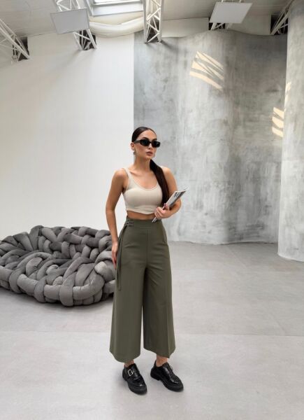230 Gr Poly Viscose Full Lycra Metal Toka Aksesuarli Pantolon