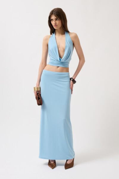 Degaje Yaka Crop Bluz