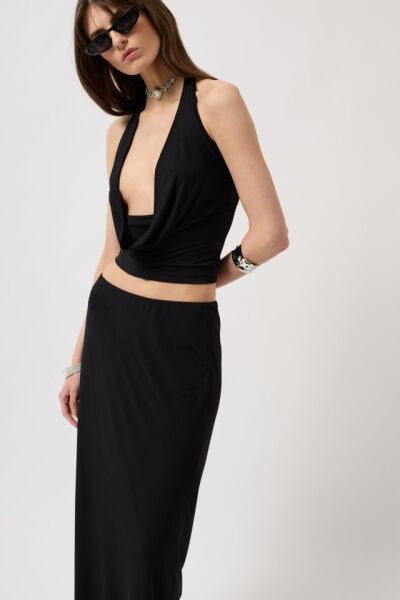 Degaje Yaka Crop Bluz