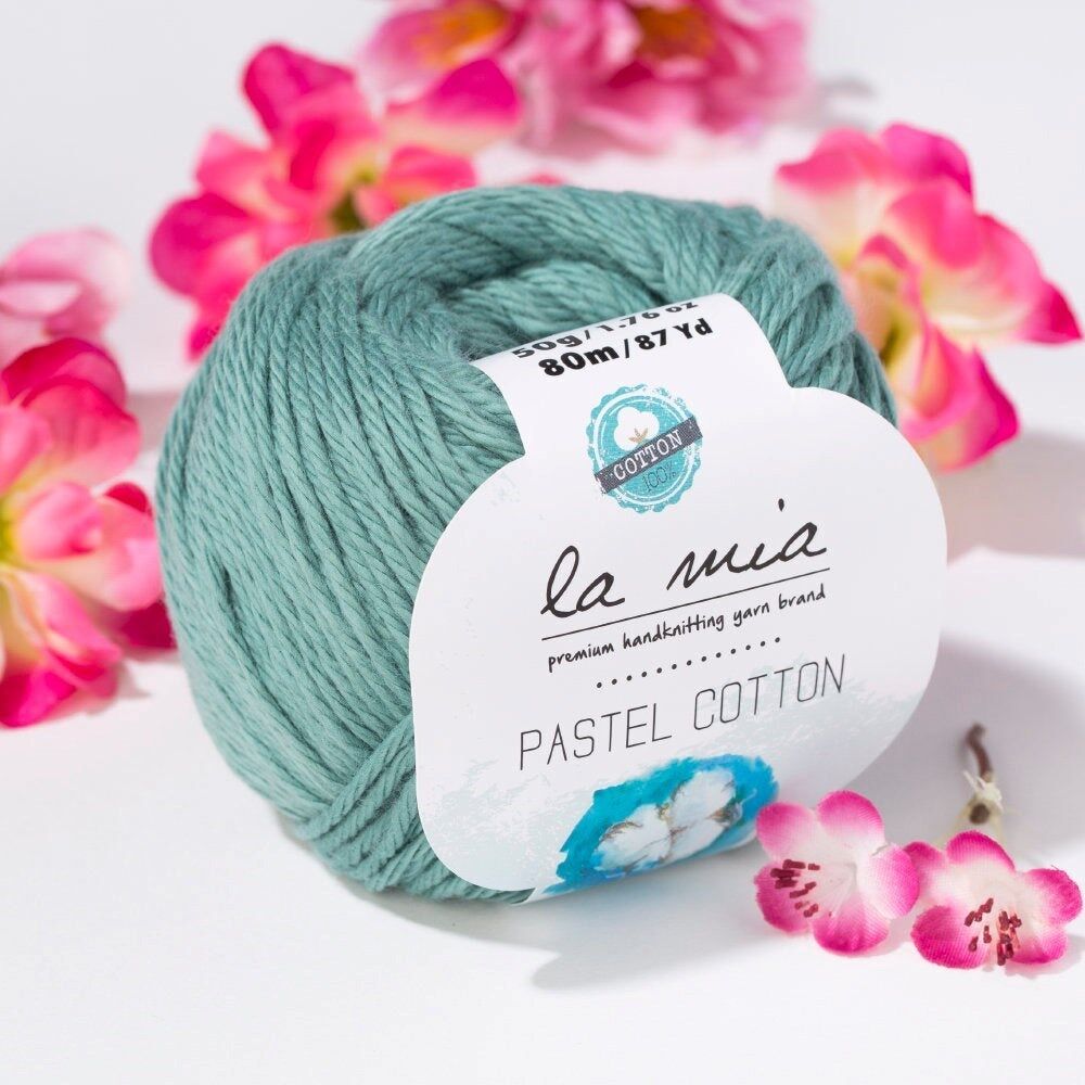 La Mia Pastel Cotton Yeşil El Örgü İpi - L052 - 33620
