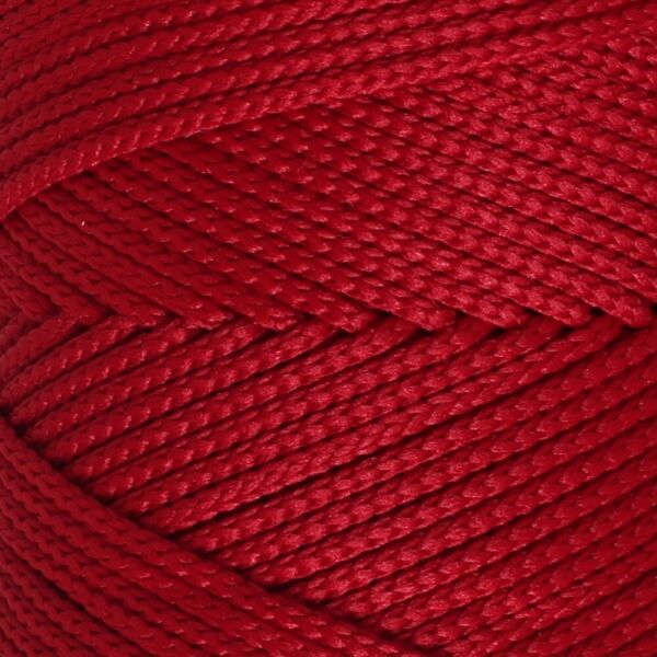 Loren Polyester Soft Macrame Koyu Kırmızı El Örgü İpi - LM020 - 34433