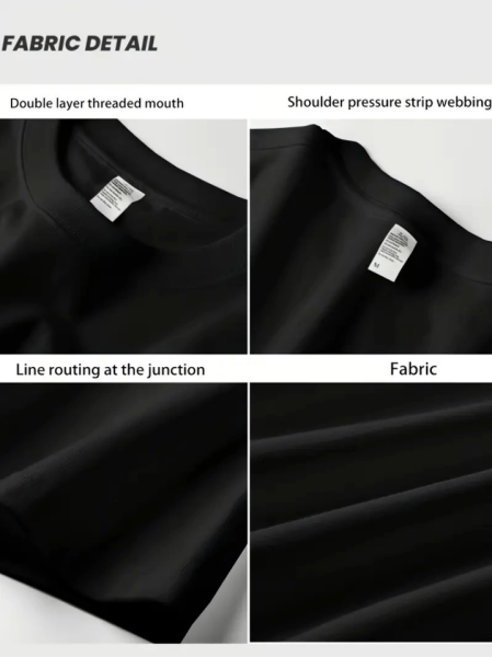 Baskılı Oversize Bisiklet Yaka T-shirt - Siyah