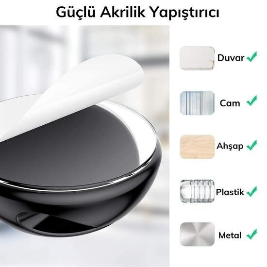 BUFFER® Çok Amaçlı Kablo Tutucu Akrilik Güçlü Yapışkanlı Organizer Düzenleyici 16 Parça Set Kolay Ku