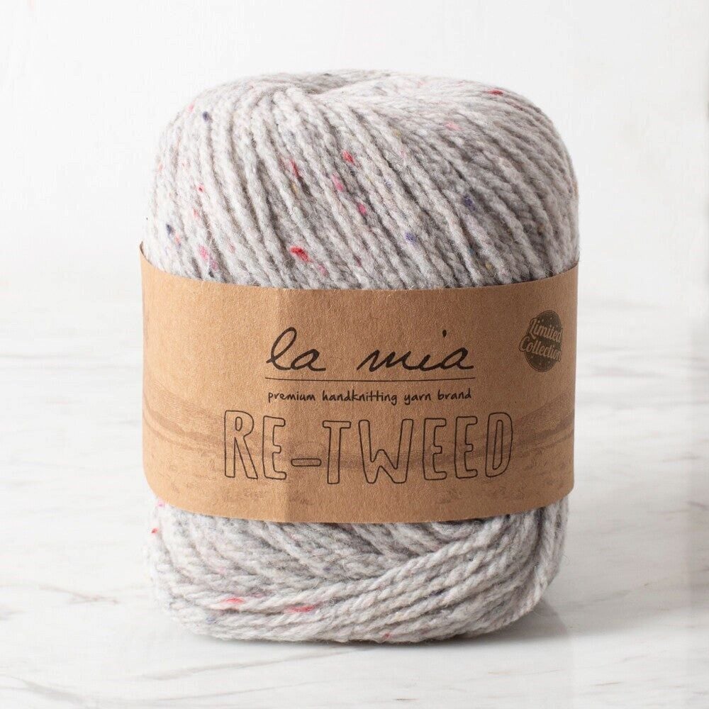 La Mia Re-Tweed Açık Gri Melanj El Örgü İpi - L150 - 34403