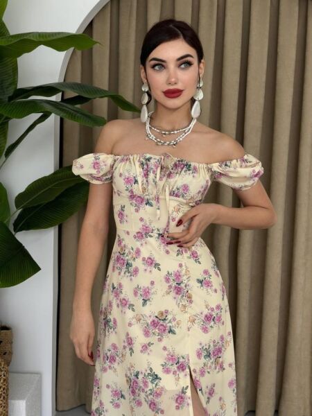 Zeze Balon Kol Elbise