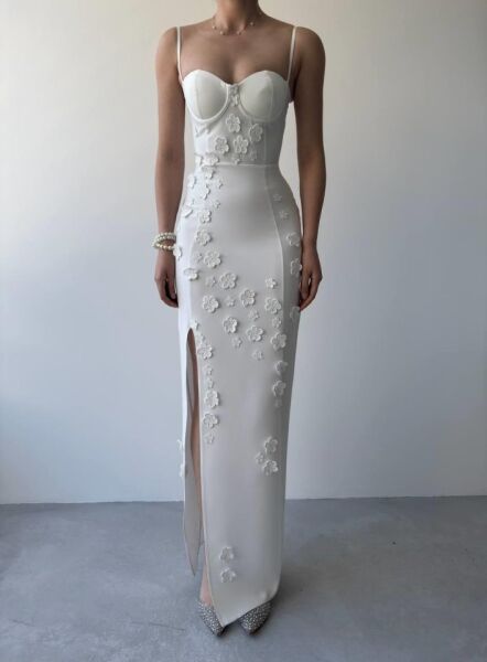 Stor Gül Detaylı Elbise