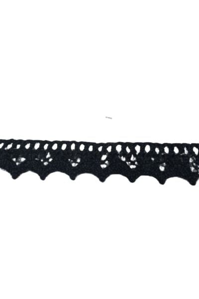 Kopanaki Dantel en 1,5 cm Siyah 5 Metre