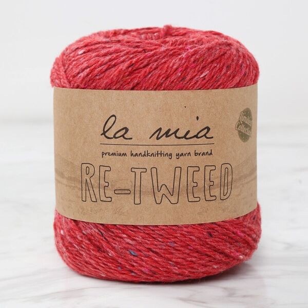 La Mia Re-Tweed Kırmızı Melanj El Örgü İpi - L165