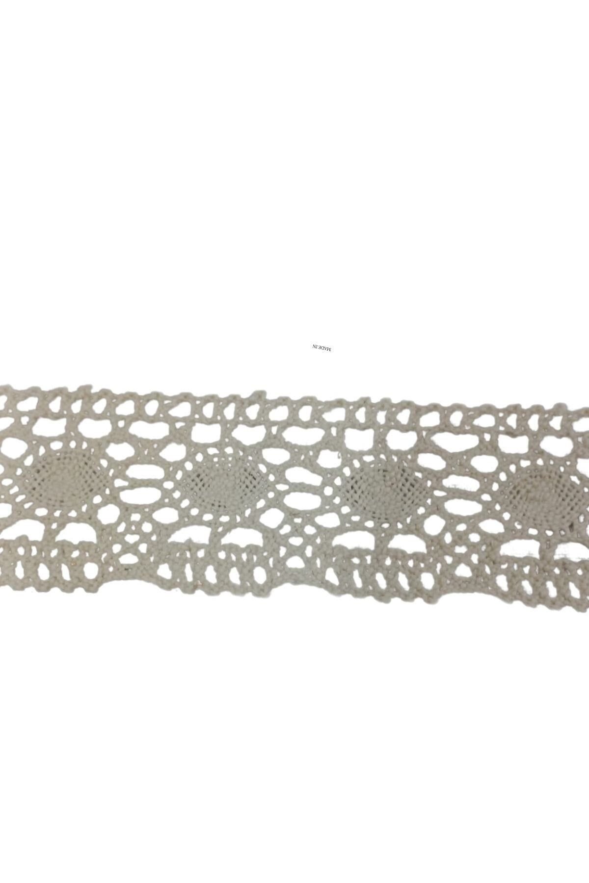Kopanaki Dantel en 5 cm Badem Model Krem 10 Metre