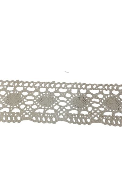 Kopanaki Dantel en 5 cm Badem Model Krem 10 Metre