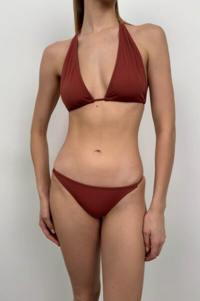 Üçgen Büzgülü Bikini Takım