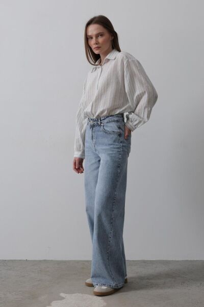 Palazzo Denim - Mavi
