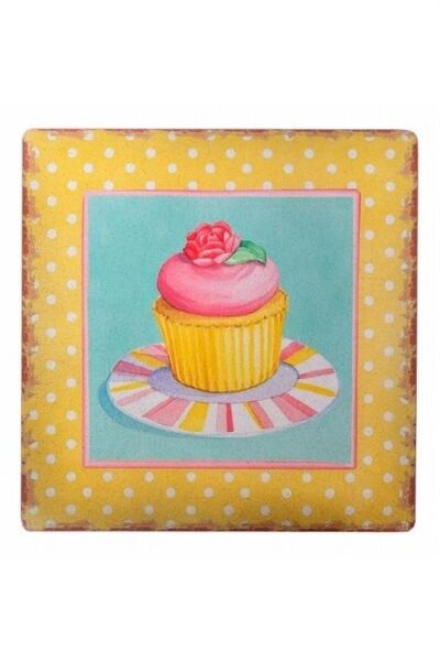 BUFFER® Decotown Duvar Panosu 40*40 Cup Cake Muffin Motifli Duvar Süsü