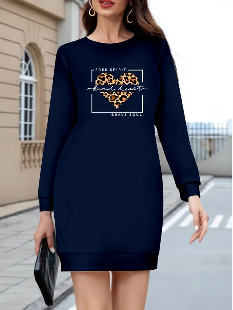 Kadın Uzun Kollu Bisiklet Yaka Desenli Viskon Iki Iplik Bluz
